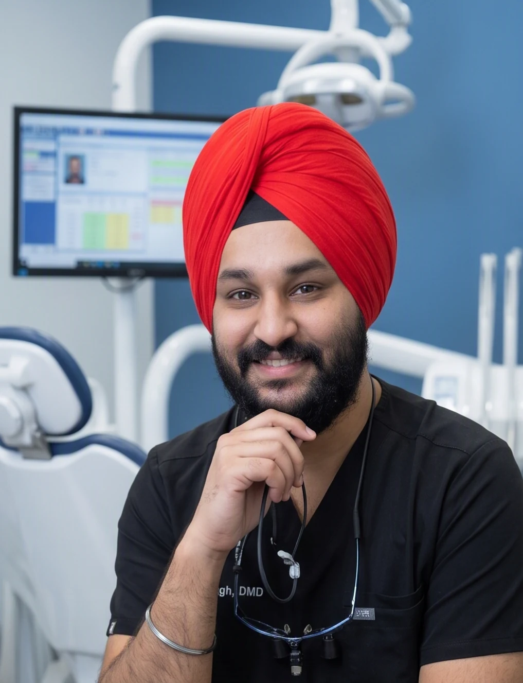 Dr. Gursharanjit Singh, DMD, general dentist, in his Modern Dental Concepts practice in Warren, OH
